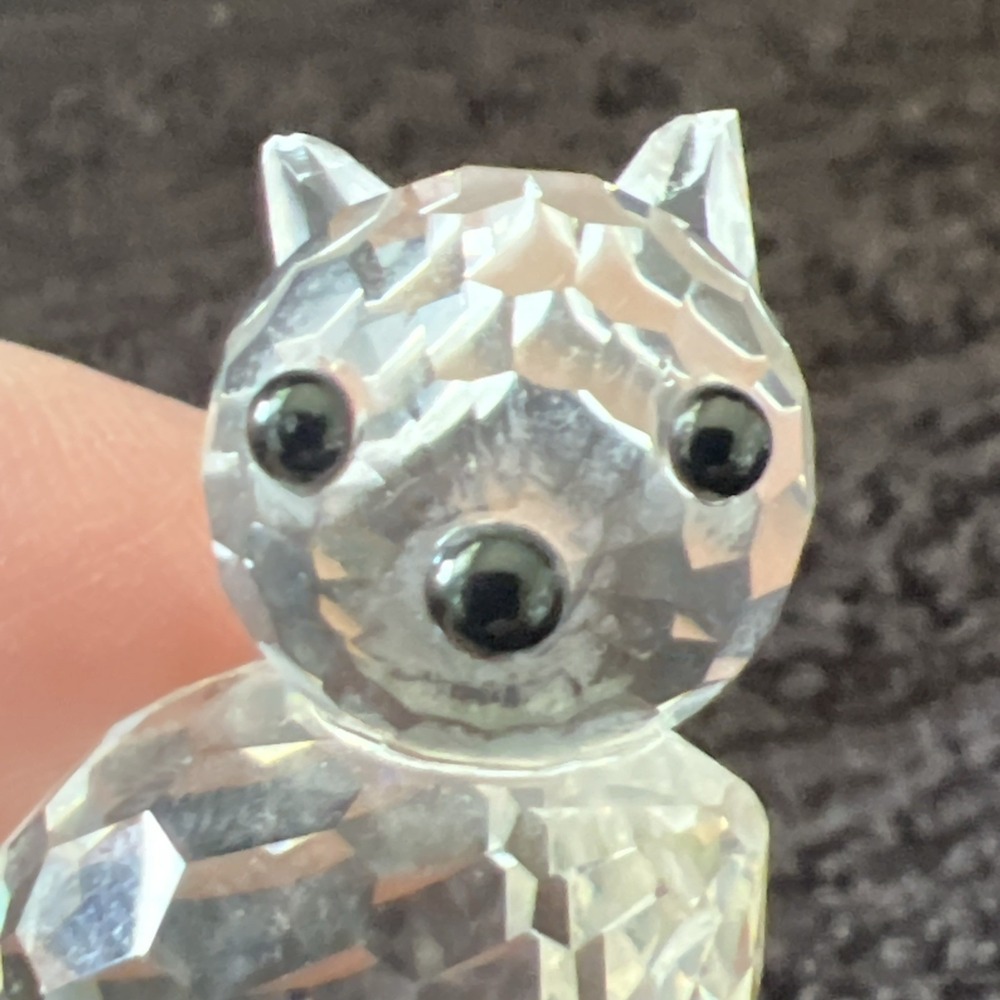 Swarovski Crystal Cat Kitty Charm Figurine Flowing Wire Tail RETIRED - Picture 5 of 11